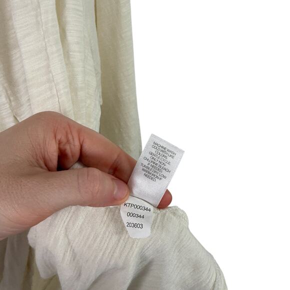 J Jill Cream Long Sleeve Shirt Cotton Modal Minimalist Casual Womens Plus 4x - Picture 5 of 6